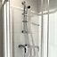 Keoni Gloss Chrome effect Wall-mounted Mixer Shower