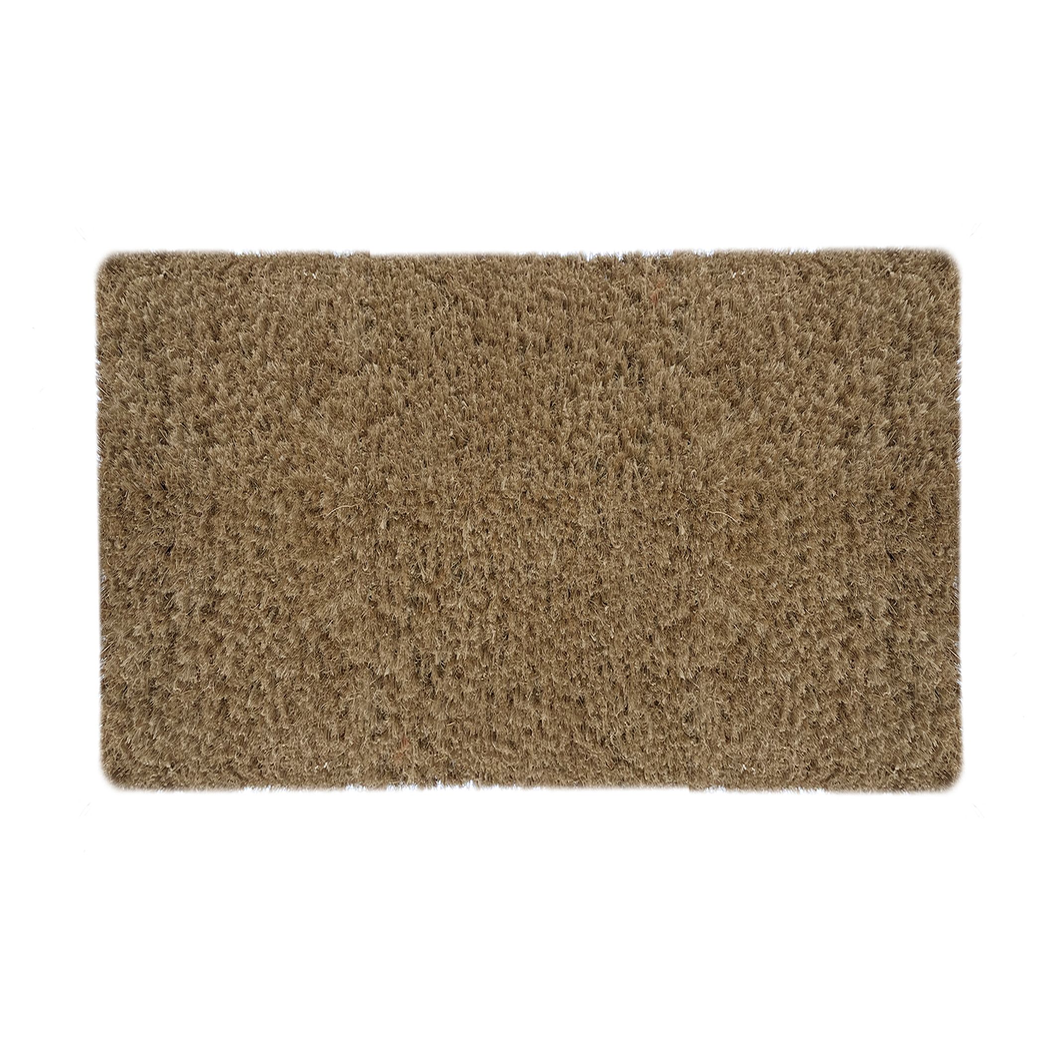 Kersey Brown Plain Heavy duty Door mat, 100cm x 60cm