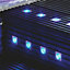 Keso Polished Mains-powered Blue LED Deck lighting kit, Pack of 10