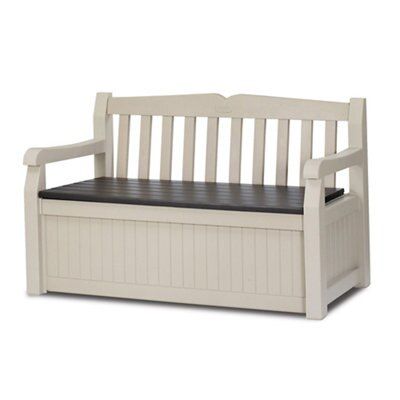 Keter 265L Polypropylene Garden storage box - Beige & brown