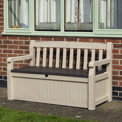 Keter 265L Polypropylene Garden storage box - Beige & brown