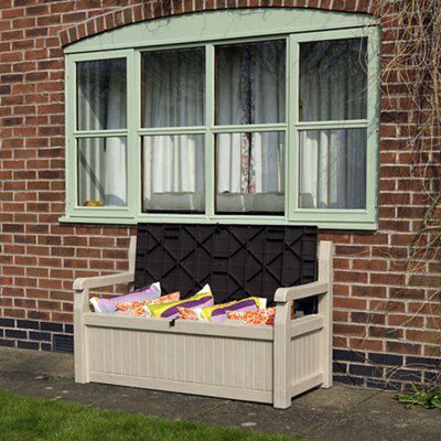 Keter 265L Polypropylene Garden storage box - Beige & brown