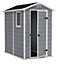 Keter 928 Apex Grey & white Plastic Shed with floor