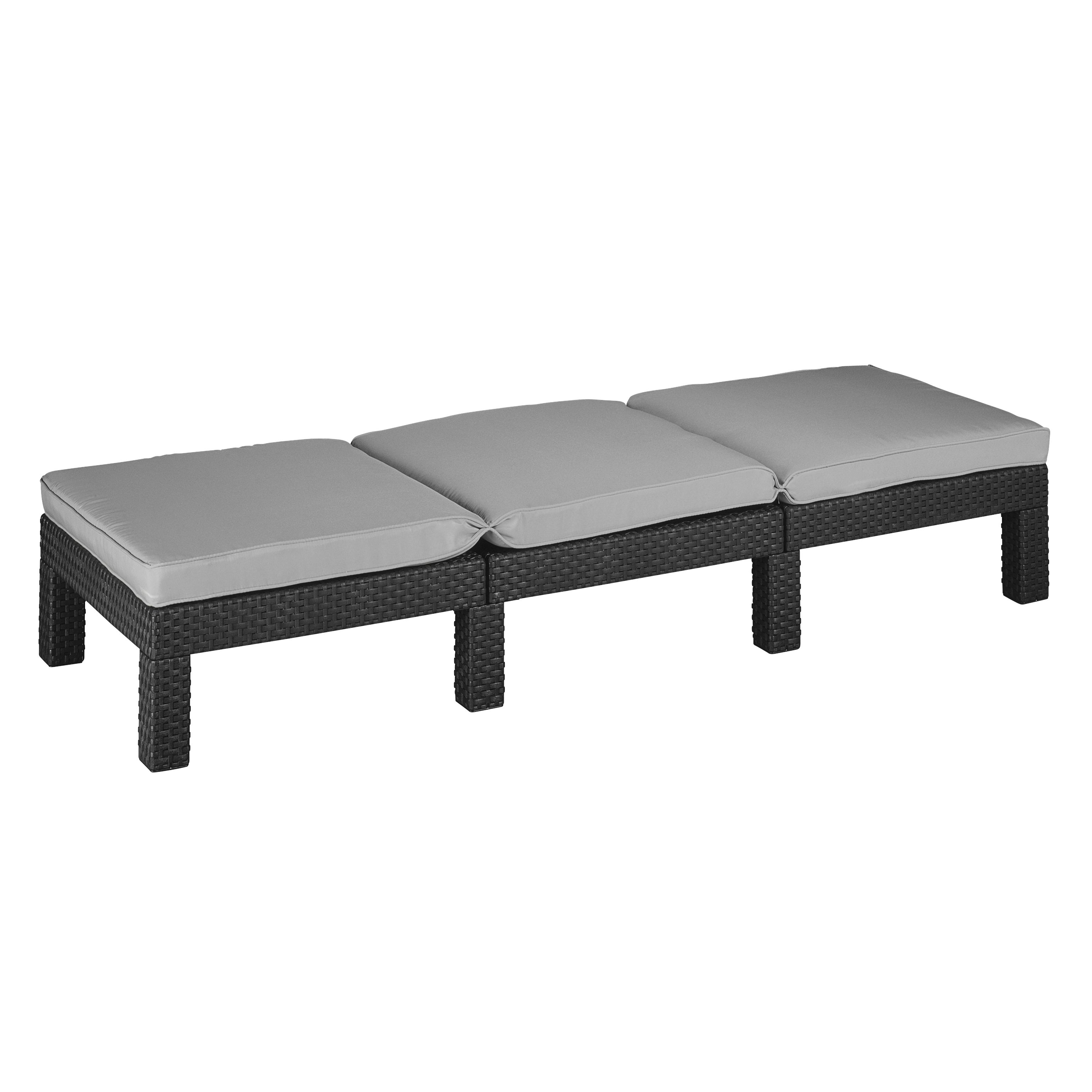 Keter Allibert Daytona Graphite Plastic Sun lounger DIY at B Q