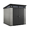 Keter Artisan 7x7 Pent Tongue & groove Grey Plastic Shed with floor