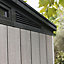 Keter Artisan 9x7 ft Pent Grey Plastic 2 door Shed with floor & 1 window