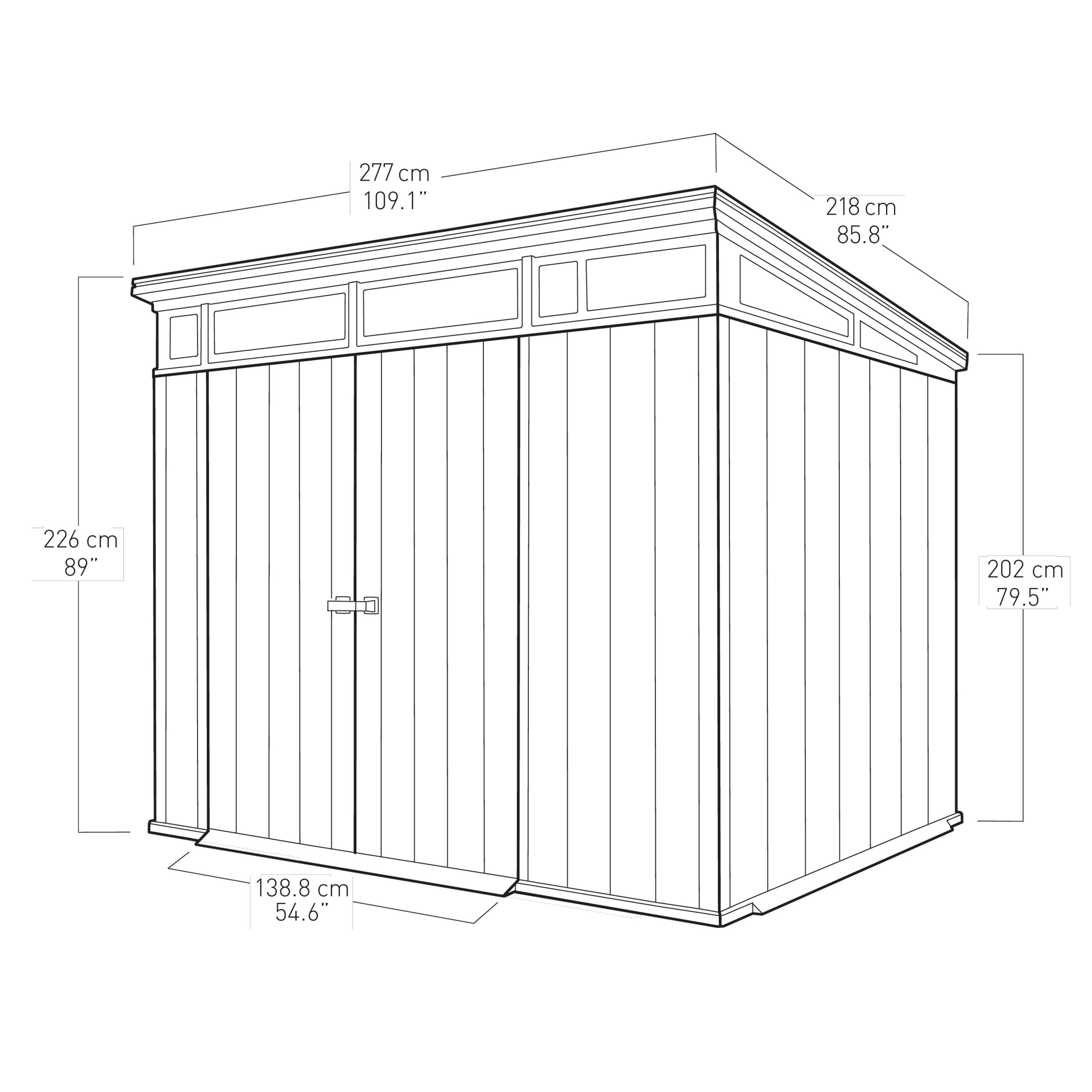 Keter Artisan 9x7 Pent Tongue & groove Plastic Shed | DIY at B&Q