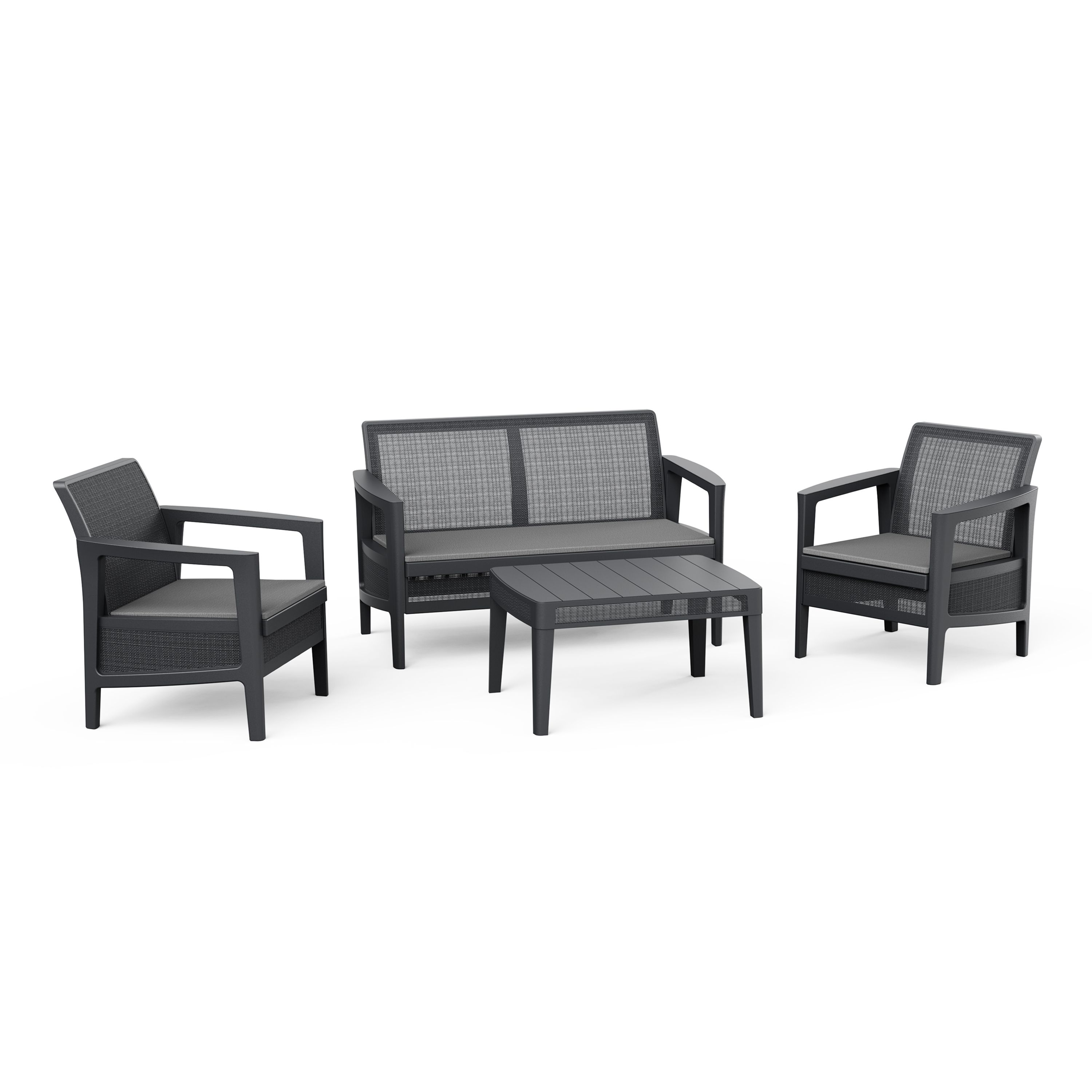 Keter Atlas Graphite 4 seater Coffee set