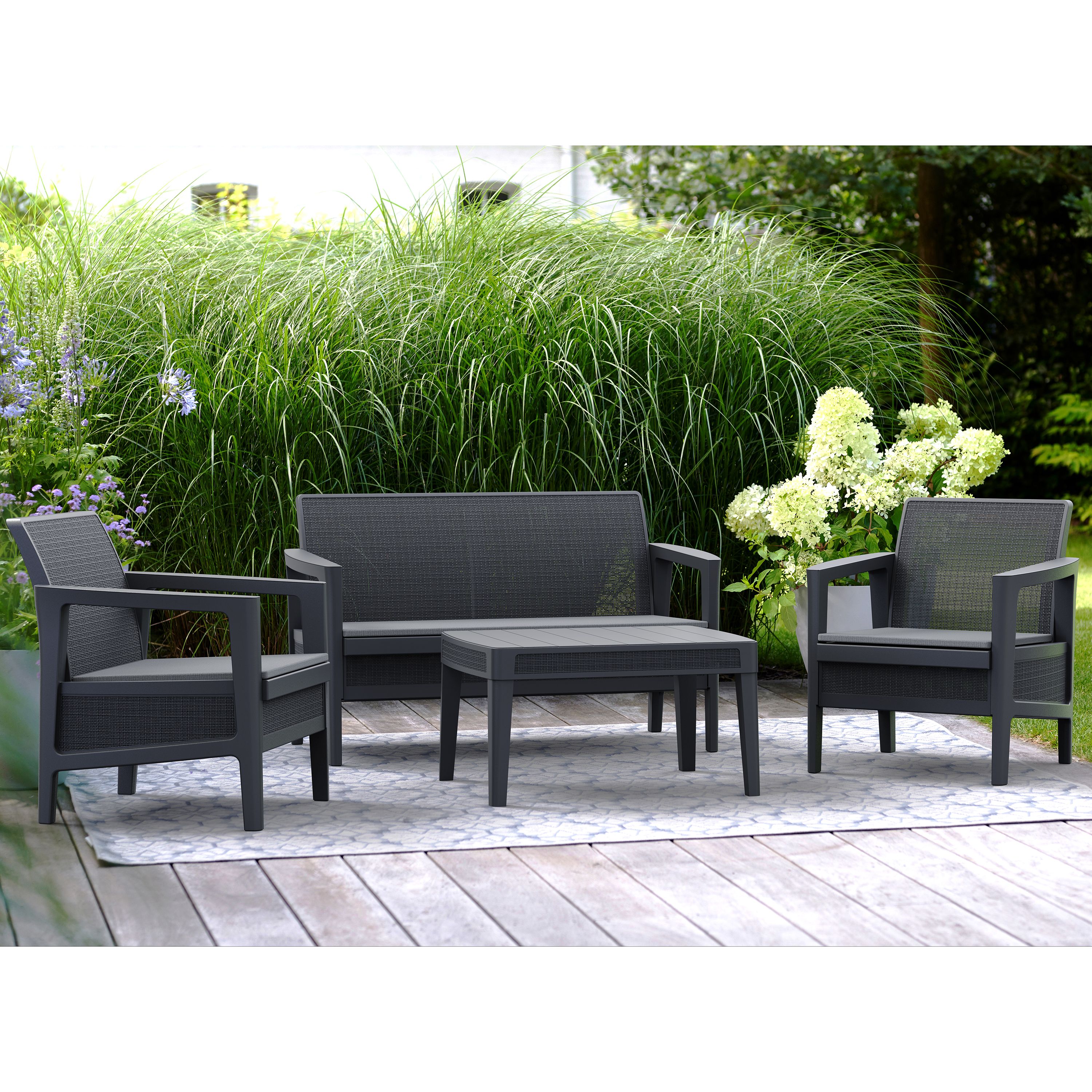 Atlas Graphite 4 seater Coffee set