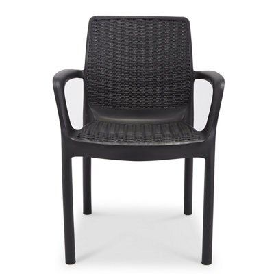 Keter Bali Dark grey Plastic Chair DIY at B Q