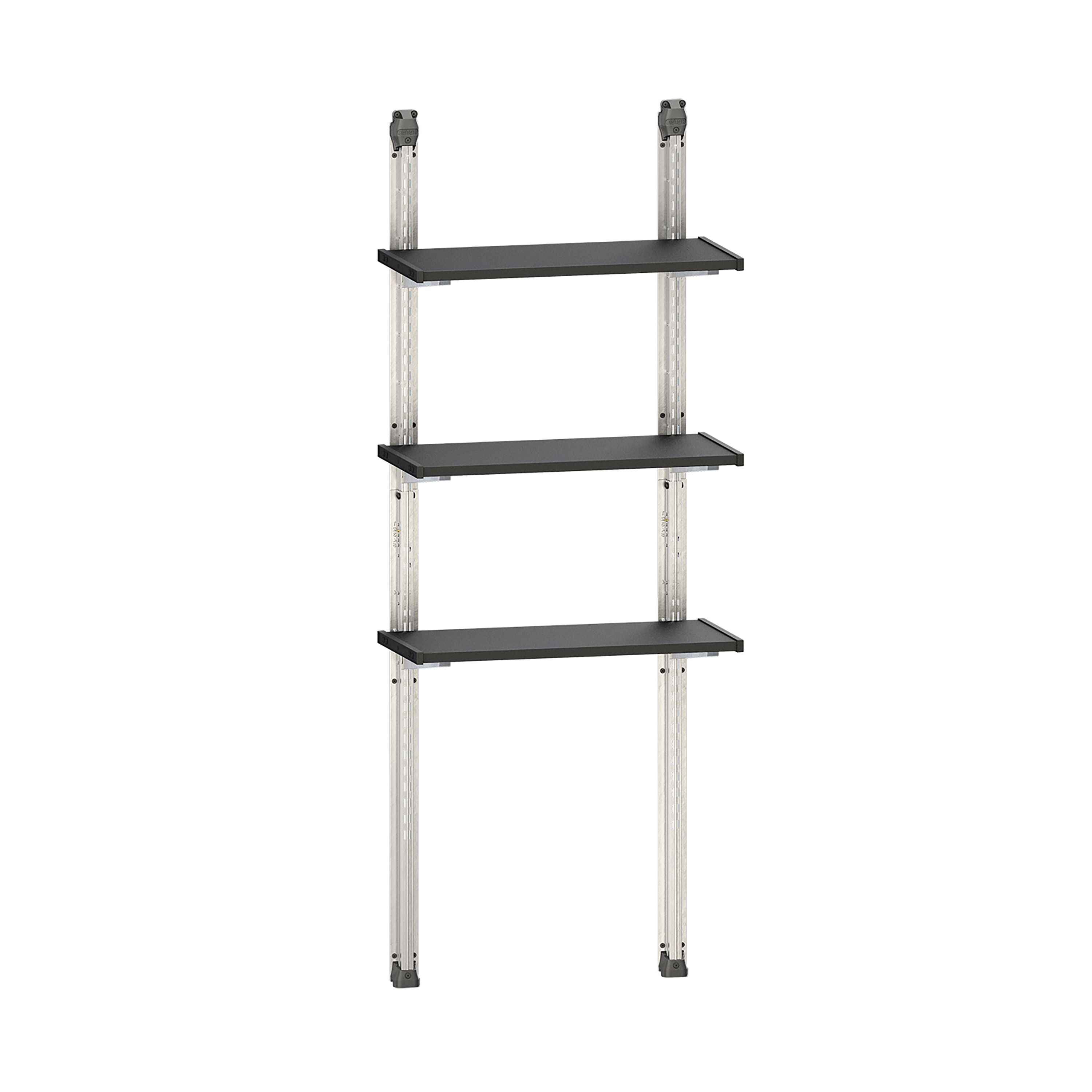 Keter Black 3 shelf Steel Shelving unit (H)1800mm (W)700mm