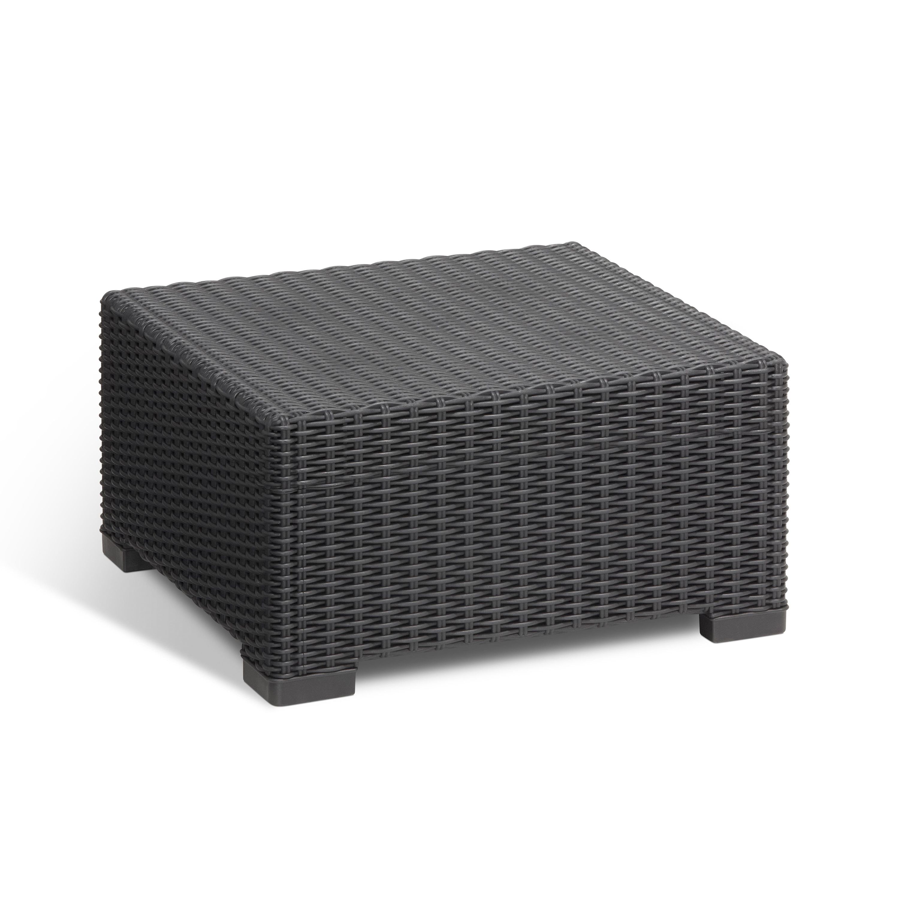 Keter California Graphite Grey Rattan effect Square Coffee table | DIY ...