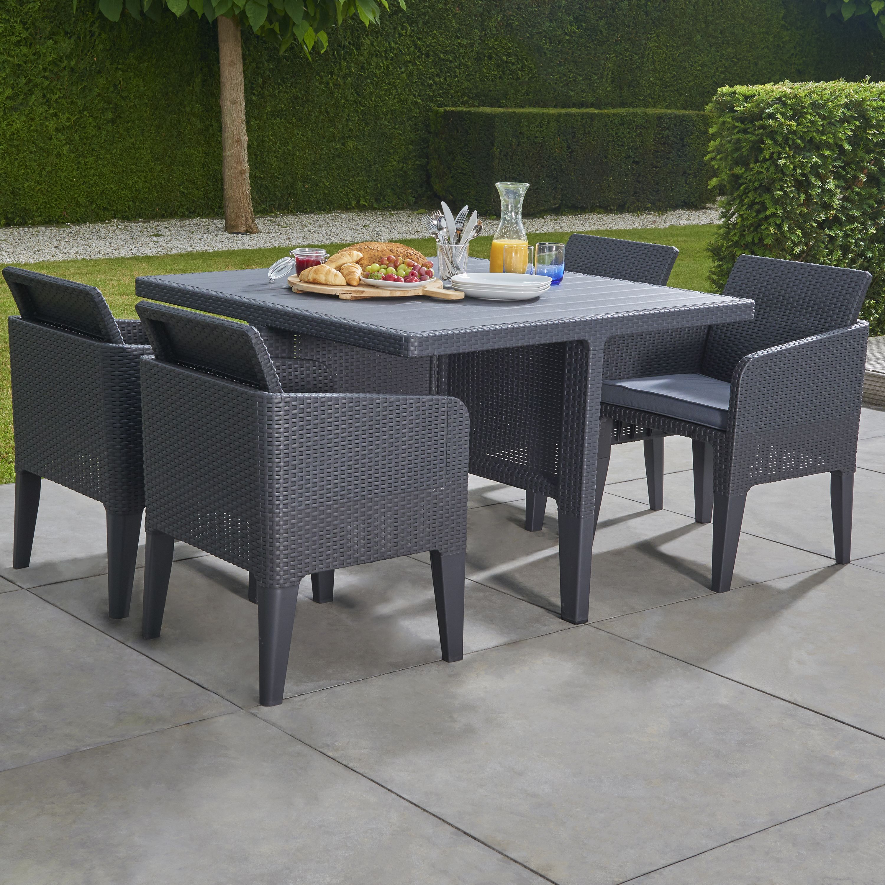 Keter columbia 4 seater outdoor dining set sale