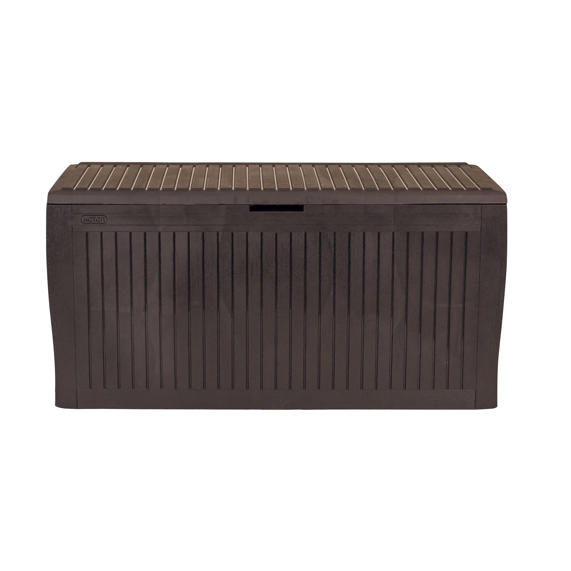 Keter Comfy Wood effect Brown 270L Garden storage box (H)570mm (W