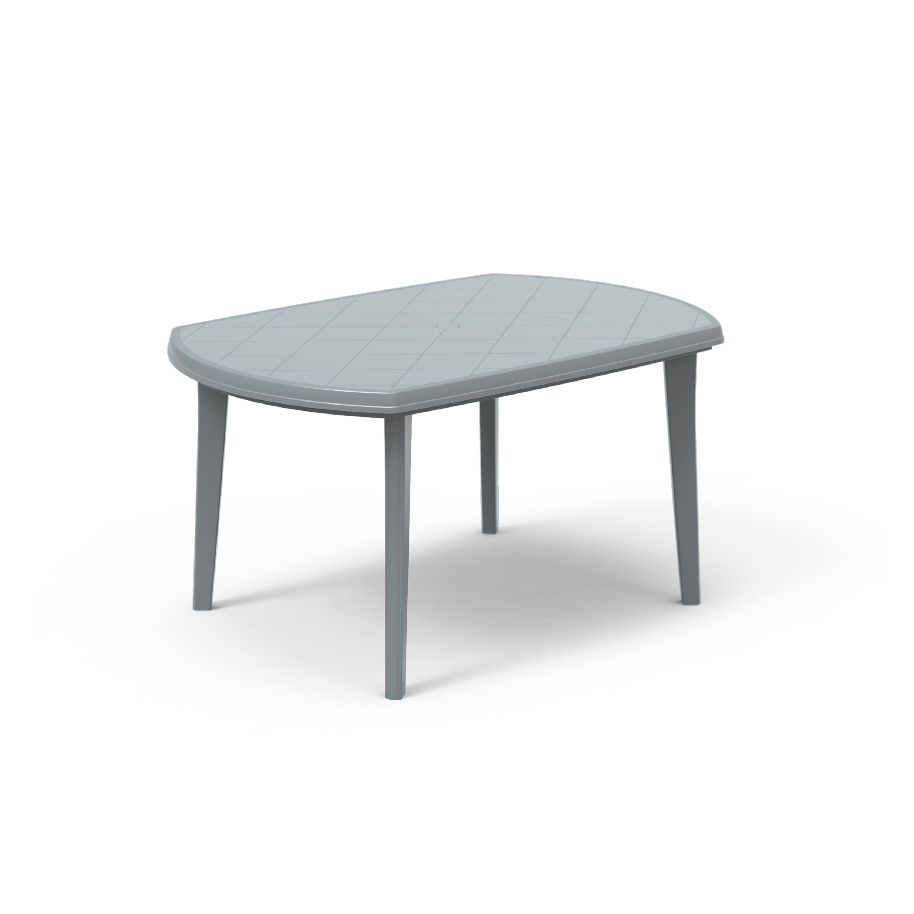 Keter Cuba Plastic Grey Curved Dining table