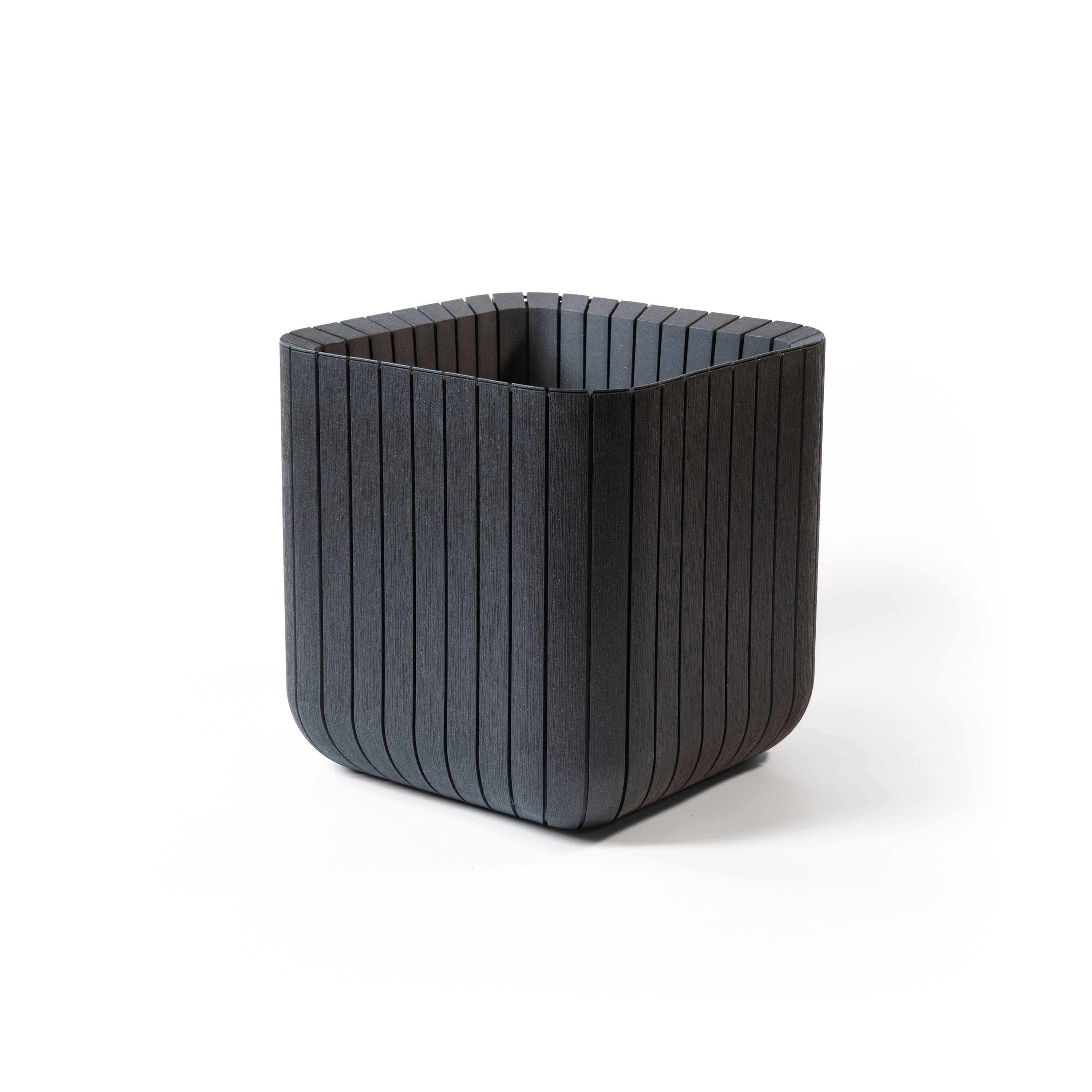 Keter Cube Black Plant pot (H)29.7cm, 21.5L