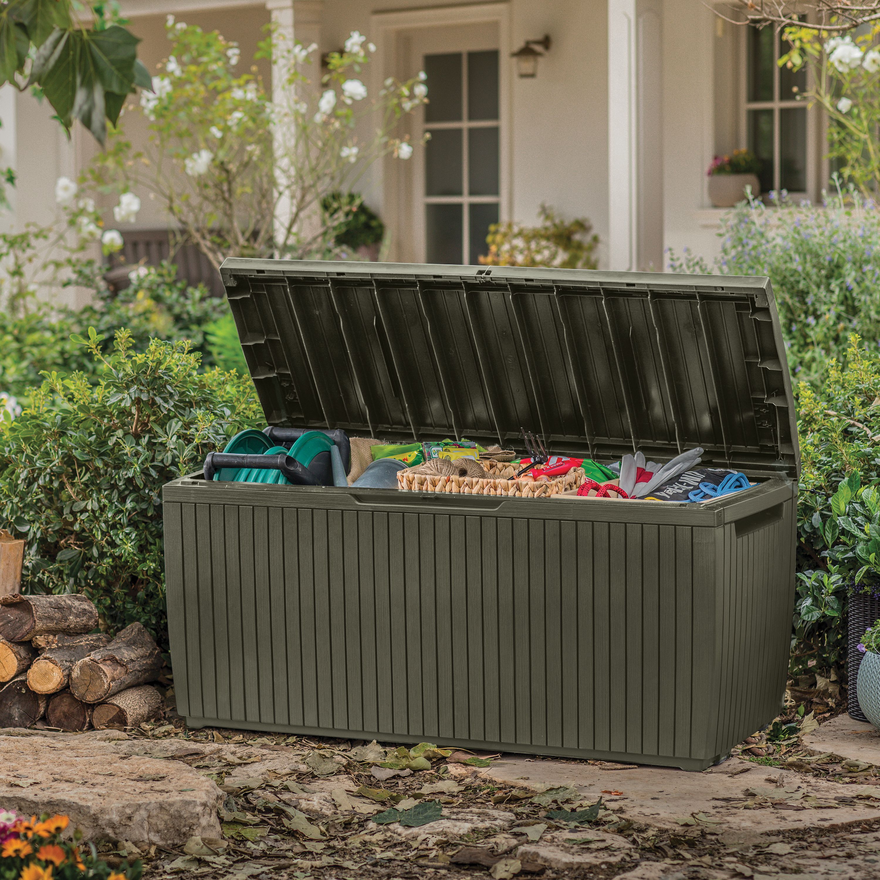 Keter Darwin 305L Resin Garden storage box - Green