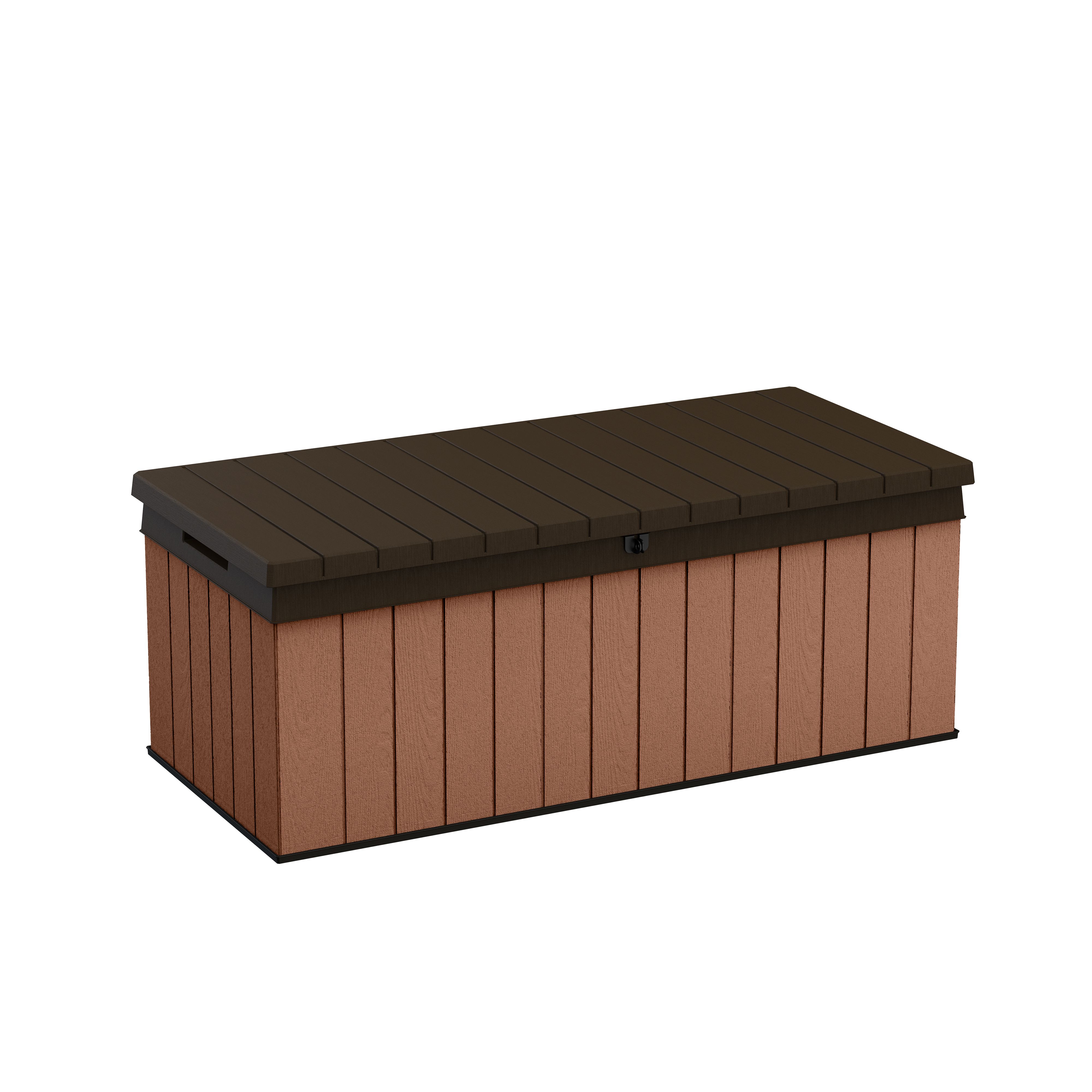 Keter Darwin Brown 380L Garden storage bench box 5x2 ft (H)545mm (W)1425mm