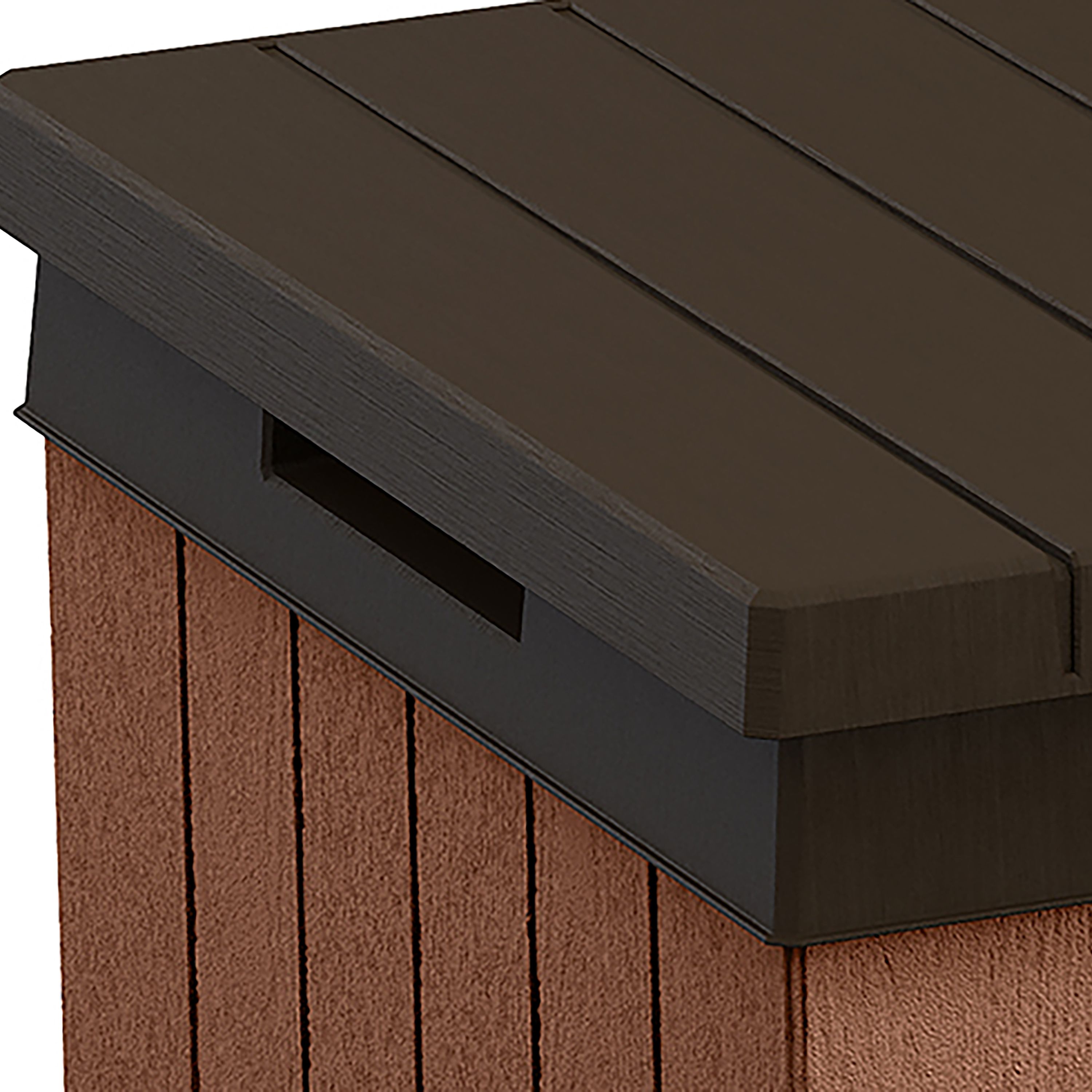 Keter Darwin Brown 380L Garden storage bench box 5x2 ft (H)545mm (W)1425mm