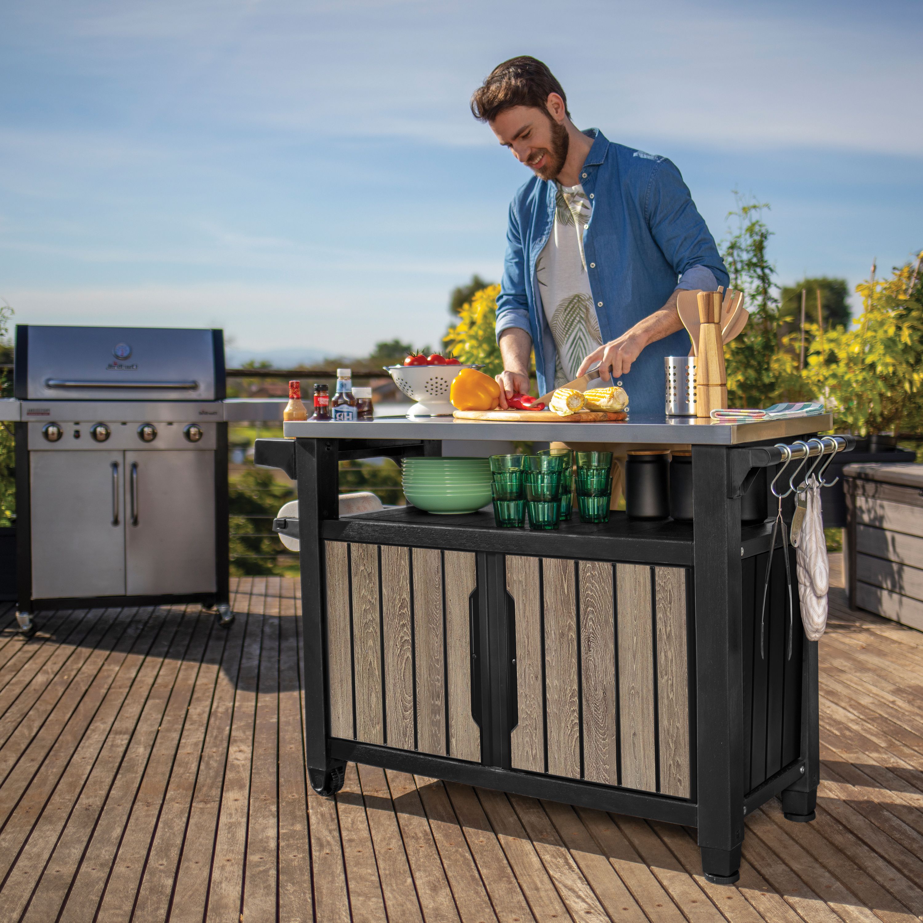 Keter Deco Unity XL grill Resin Outdoor kitchen unit set