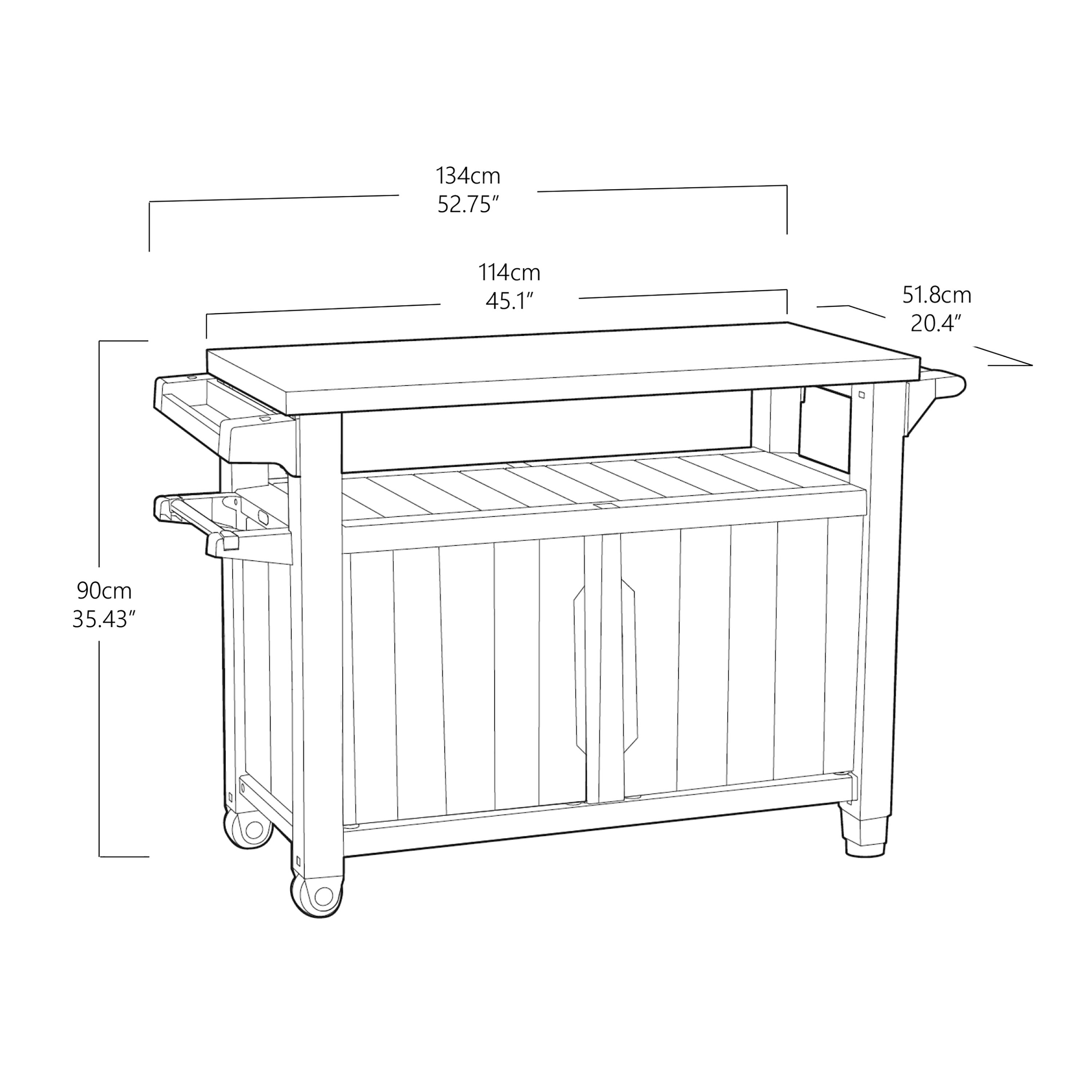 Keter Deco Unity XL grill Resin Outdoor kitchen unit set