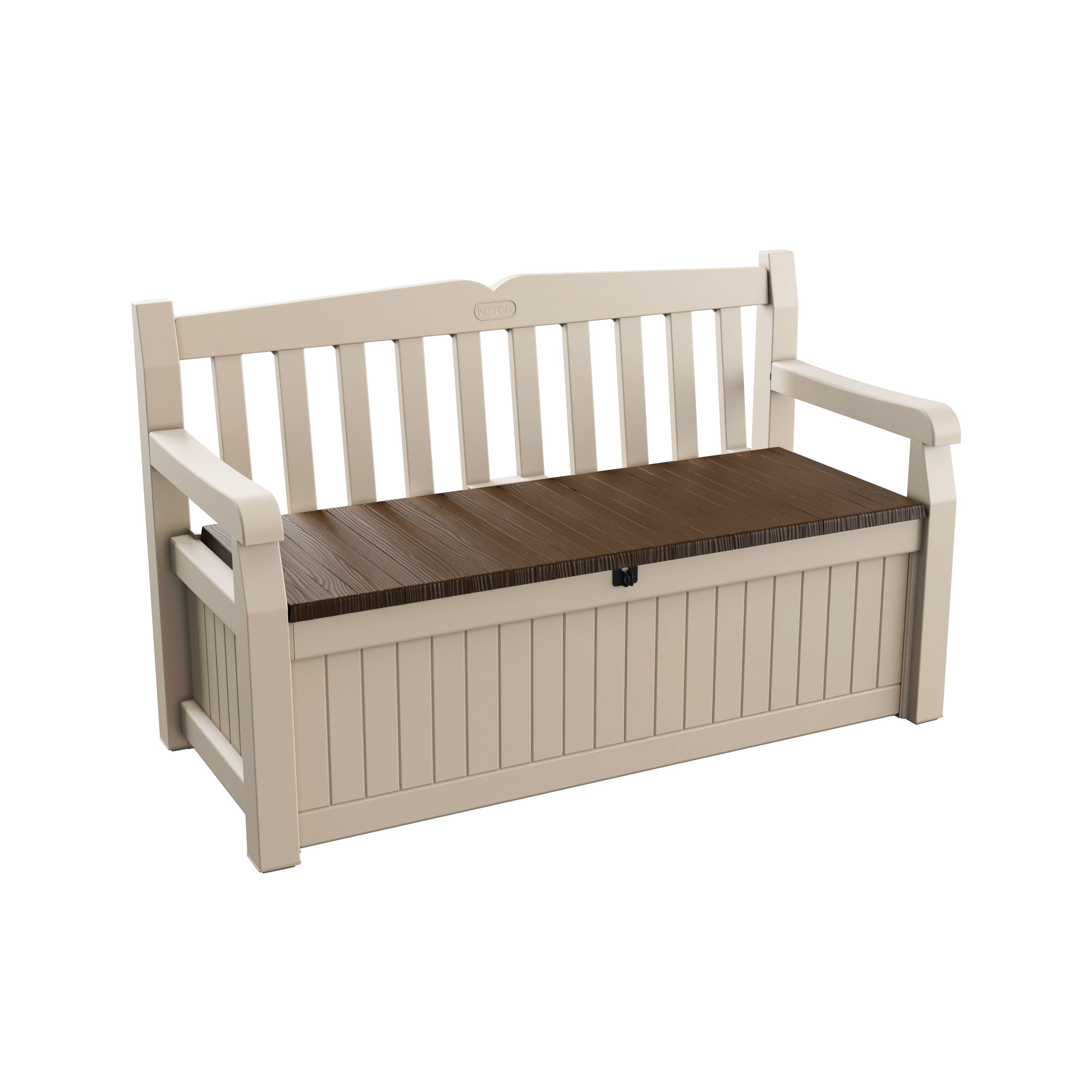 Keter Eden Beige Plastic Storage bench (W) 140cm x (D) 60cm