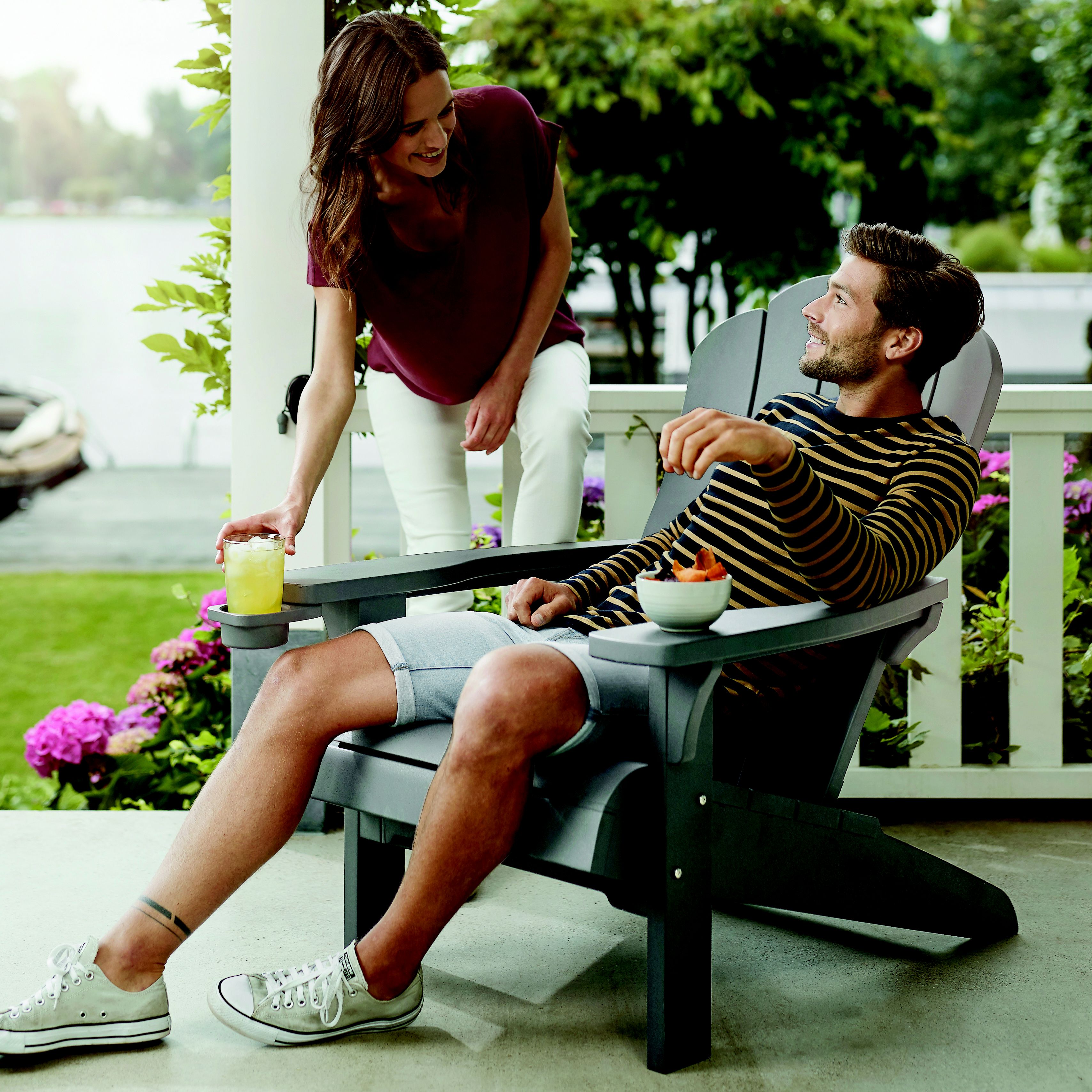 Keter Everest Grey Plastic Sun lounger