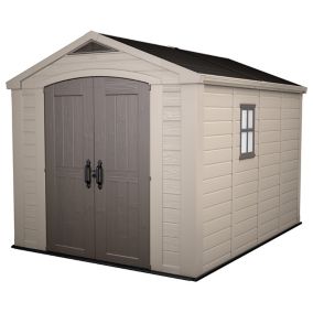Keter Factor 8x11 Apex Beige Shed with floor