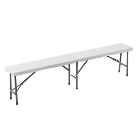Keter Fold & Go utility White Foldable Bench 180cm(W) 43cm(H)