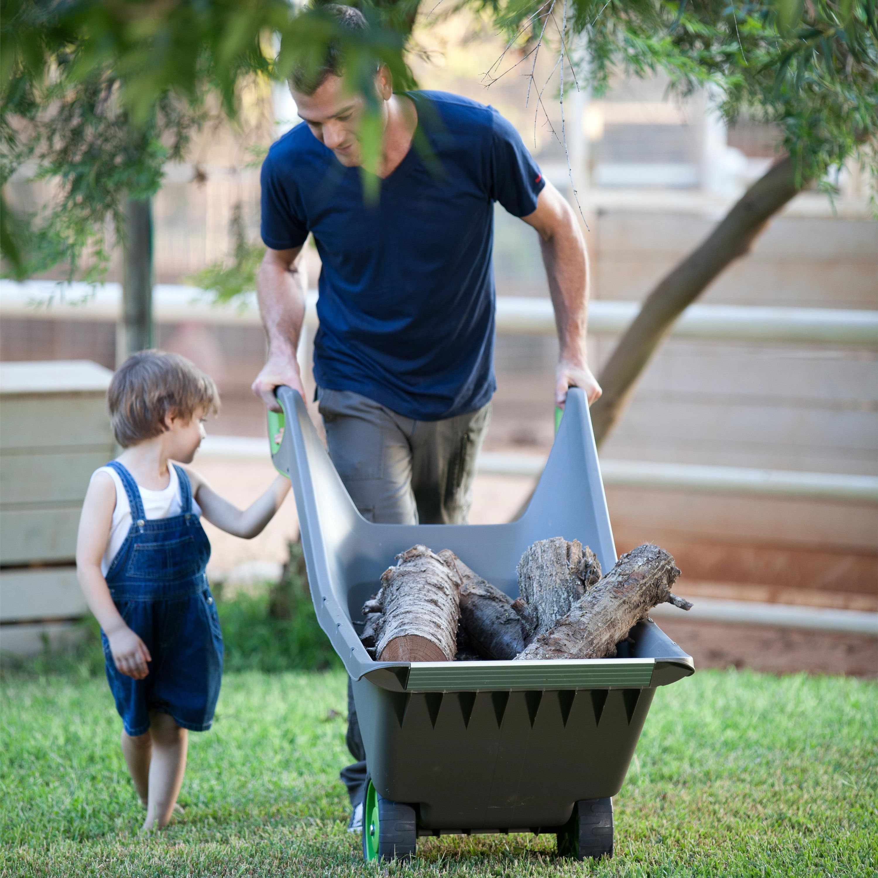 Keter Green Polypropylene (PP) 100L Puncture-proof Wheelbarrow, 6.7kg