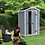 Keter Manor 4x3 ft Apex Grey Plastic Shed (Base included)