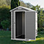 Keter Manor 6x4 ft Gable Grey Plastic Shed with floor & 1 window