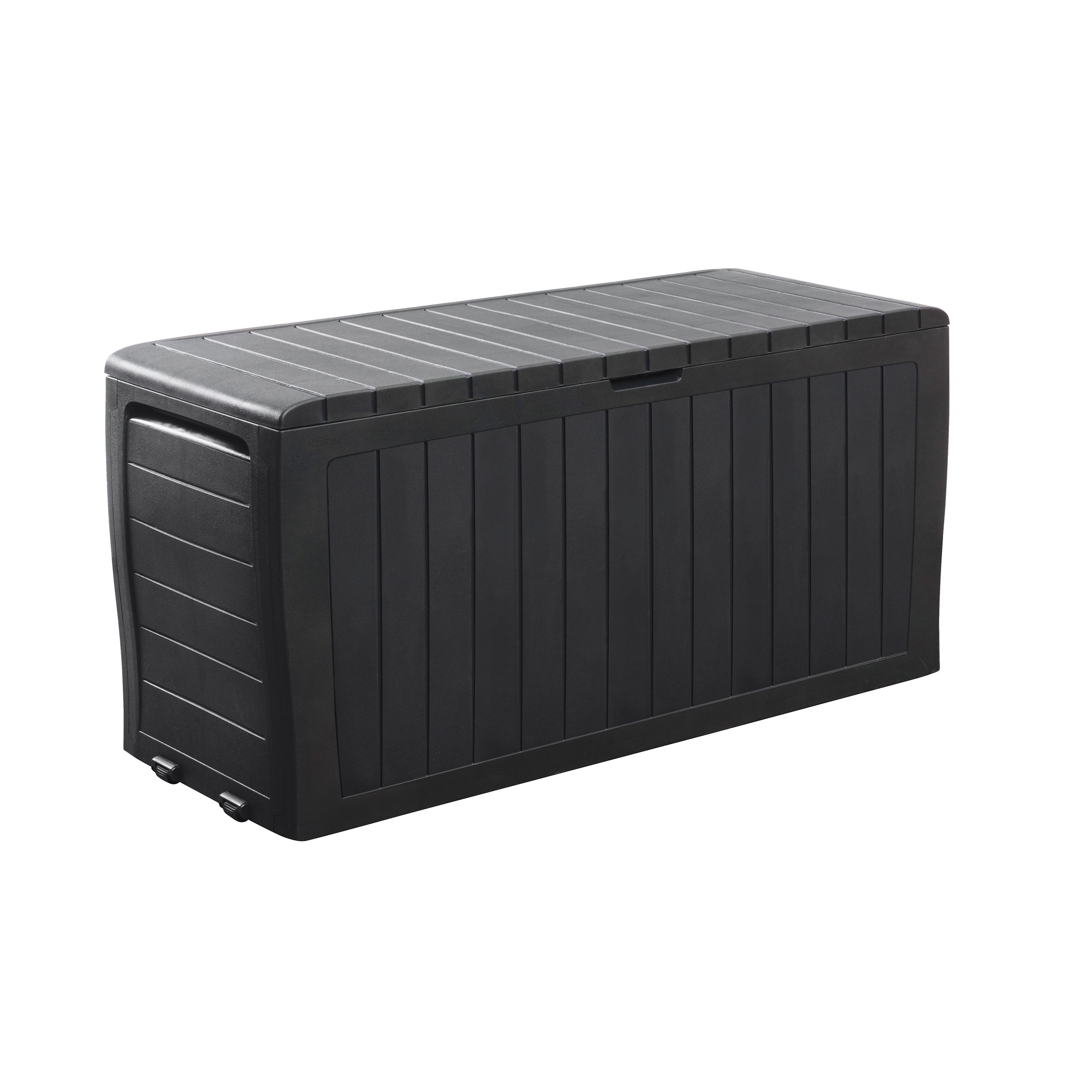 Keter Marvel plus Grey Plastic 4x1 Garden storage box 270L | DIY at B&Q
