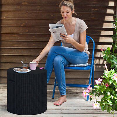 Keter cool bar plastic outdoor deals ice cooler table garden furniture