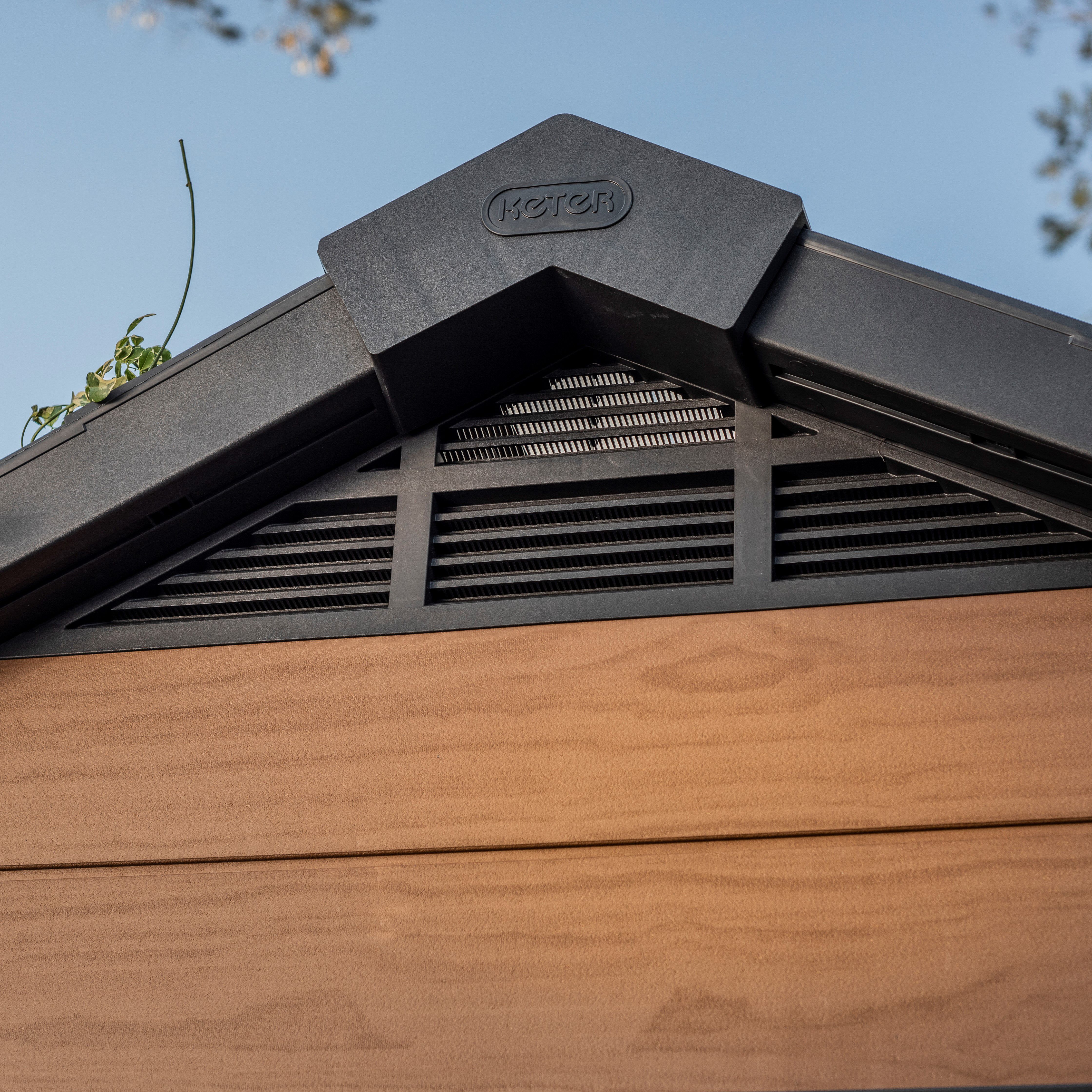 Keter Newton 7x11 ft Apex Composite 2 door Shed with floor & 2 windows