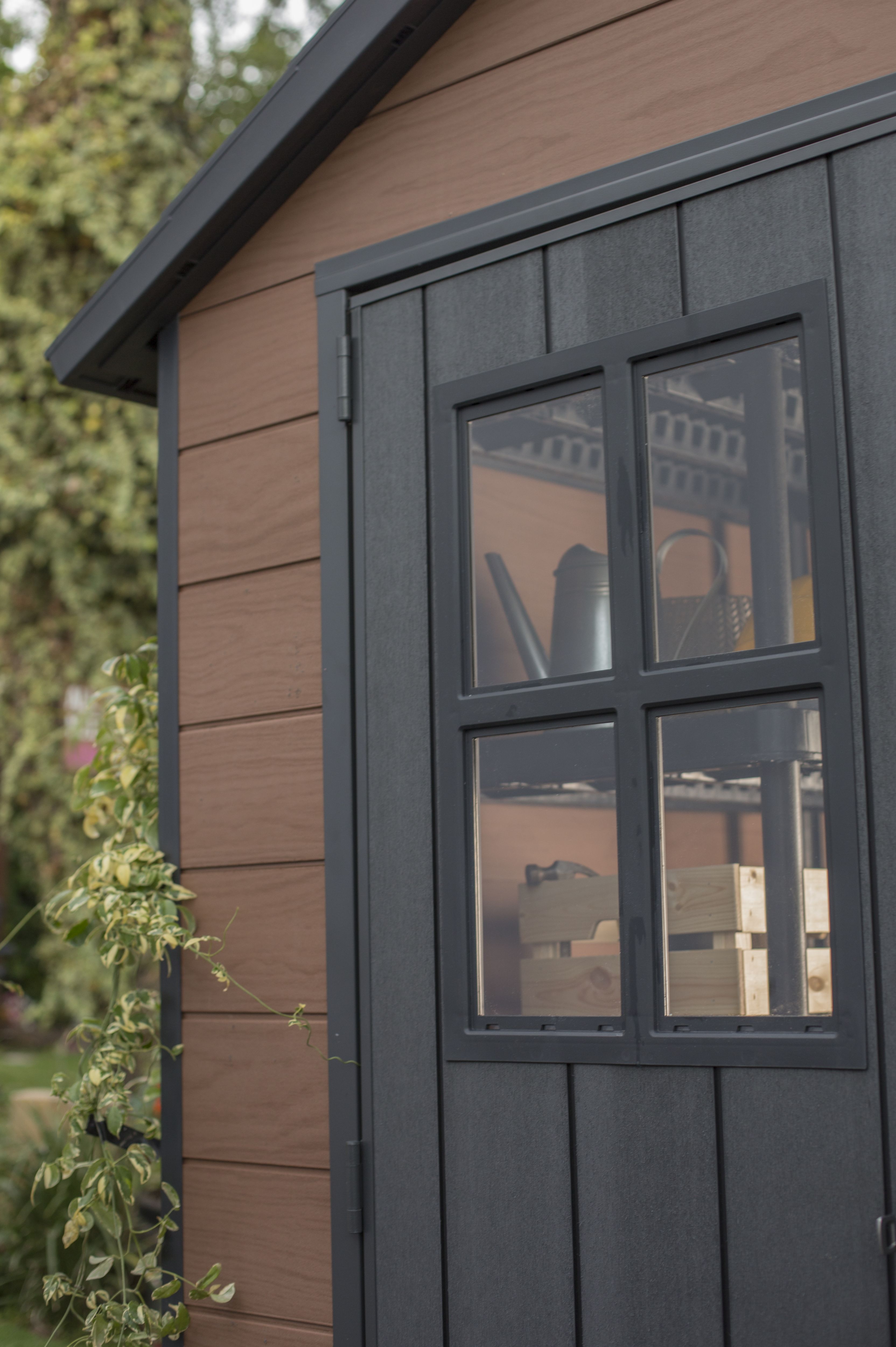 Keter Newton 7x11 ft Apex Composite 2 door Shed with floor & 2 windows