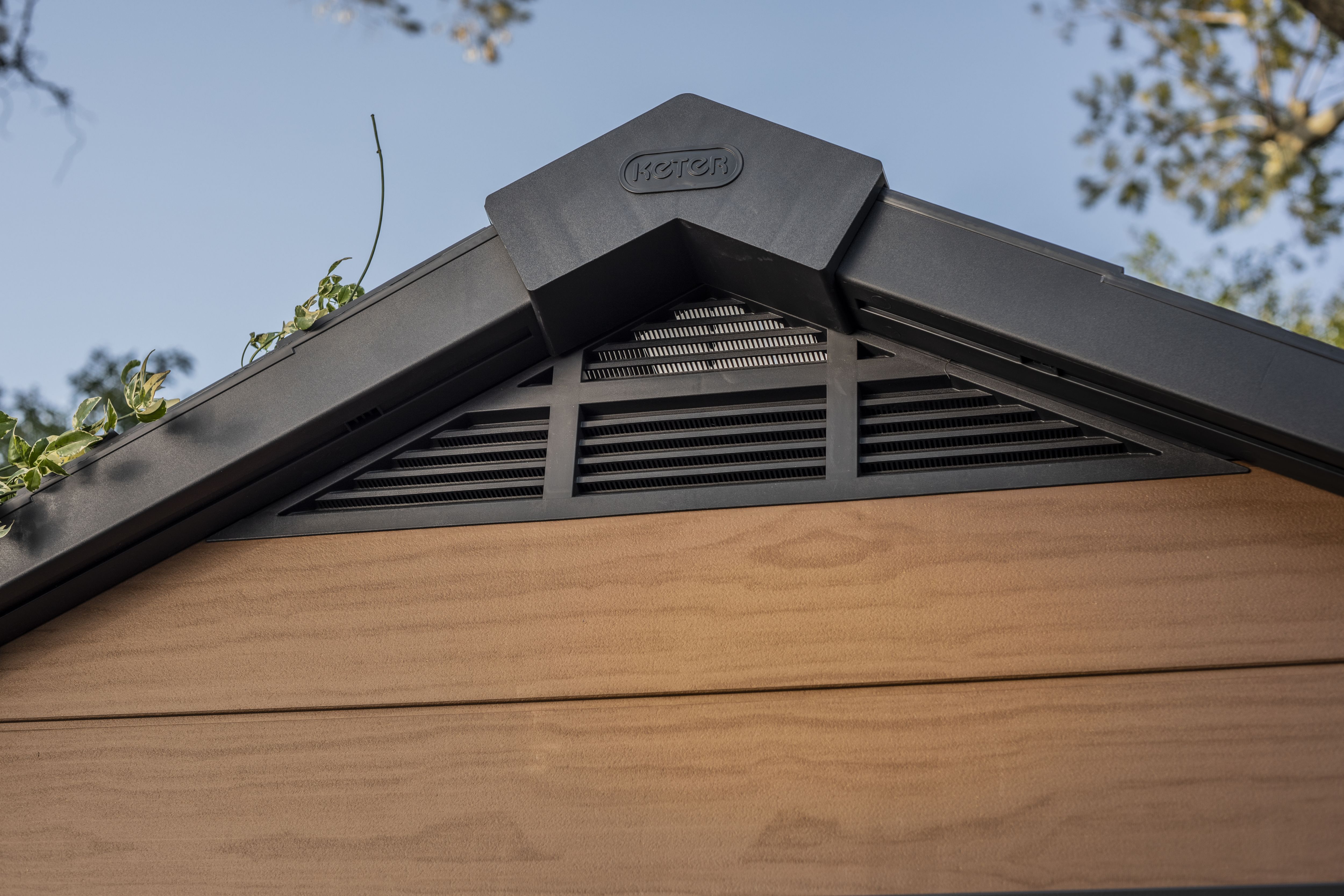 Keter Newton 7x11 ft Apex Composite 2 door Shed with floor & 2 windows