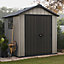 Keter Oakland 7.5x7 Apex Grey Plastic Shed with floor