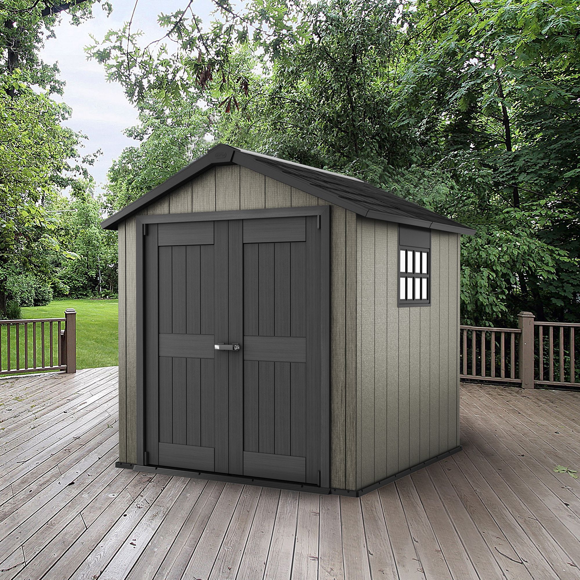 Keter Oakland 7x7 Apex Plastic Shed | DIY at B&Q