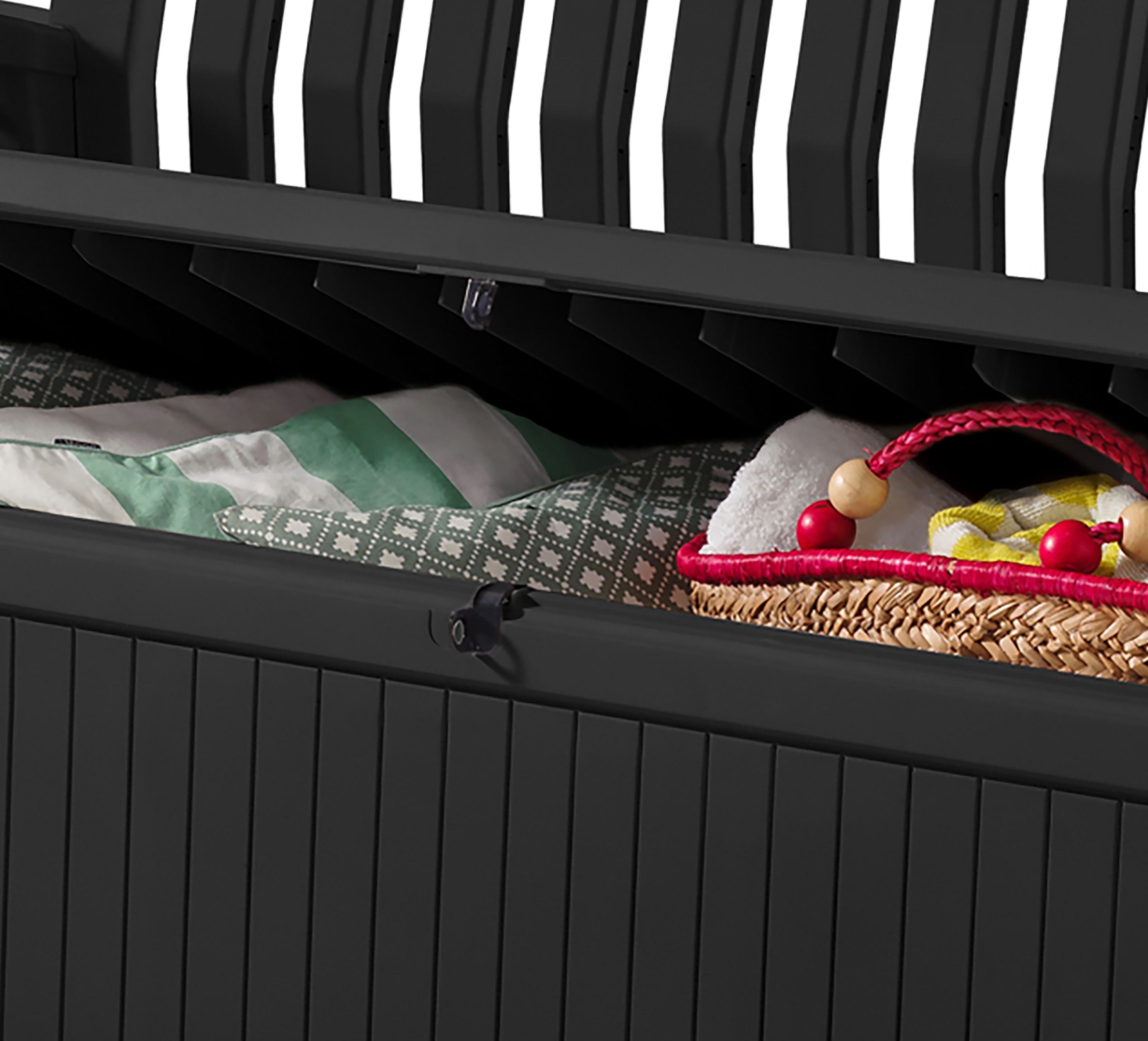 Keter Patio 227L Polypropylene Garden storage bench box - Graphite