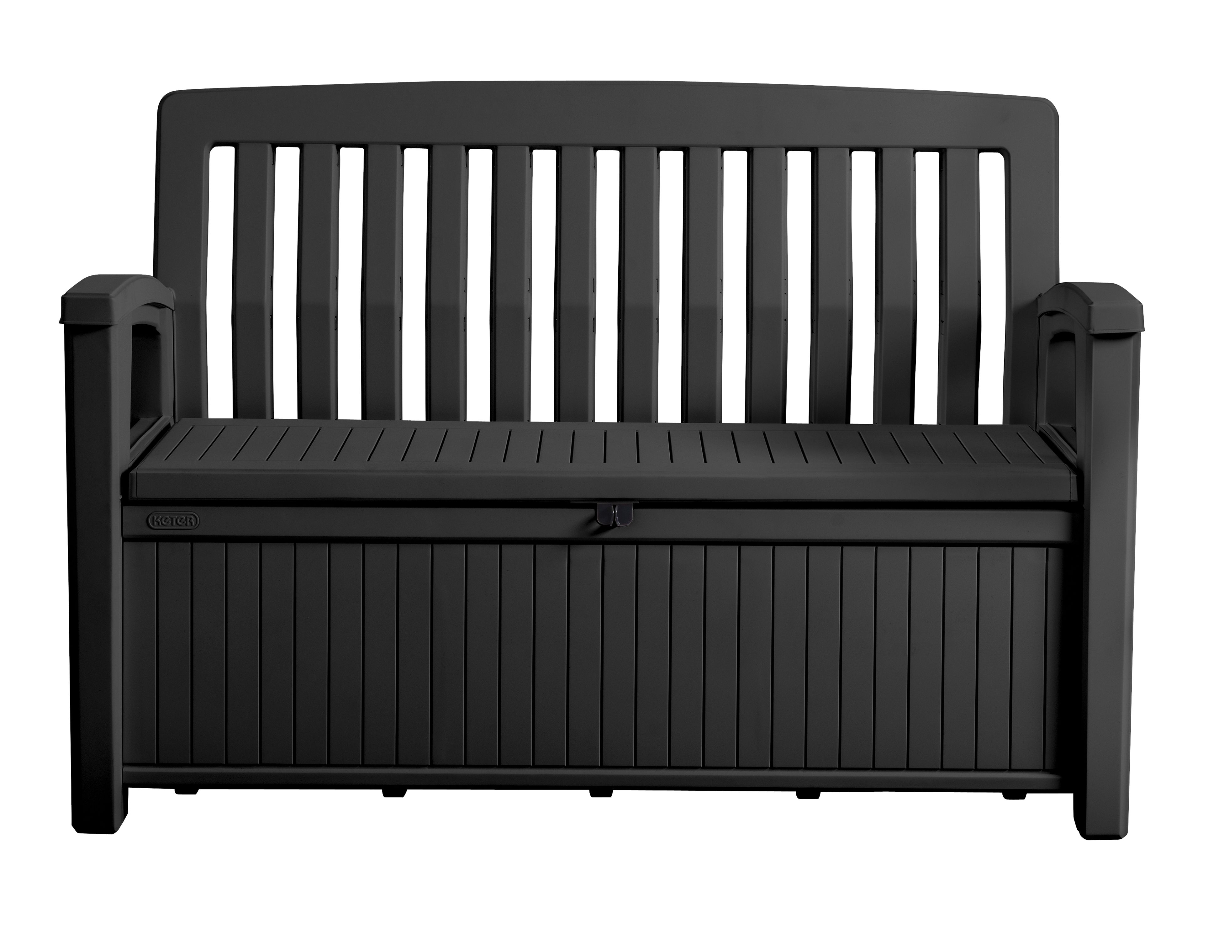 Keter Patio Graphite 227L Garden storage bench box (H)890mm (W)1327mm