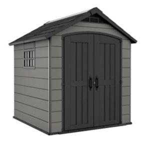 Keter Premier 7.5x7 Apex Tongue & groove Grey Shed with floor