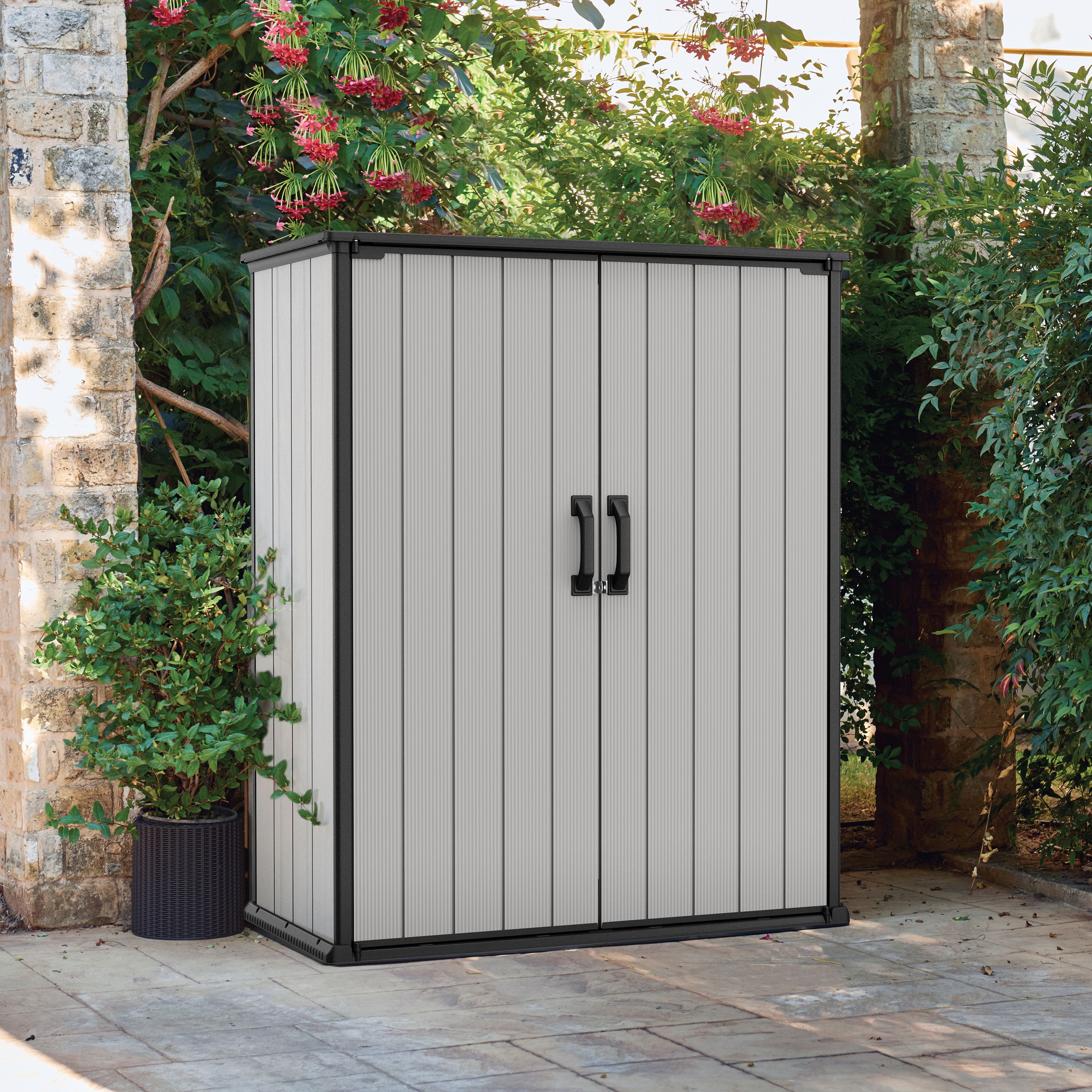 Keter Premier tall Grey 1400L Garden storage 4x2 ft 1704mm 1400mm