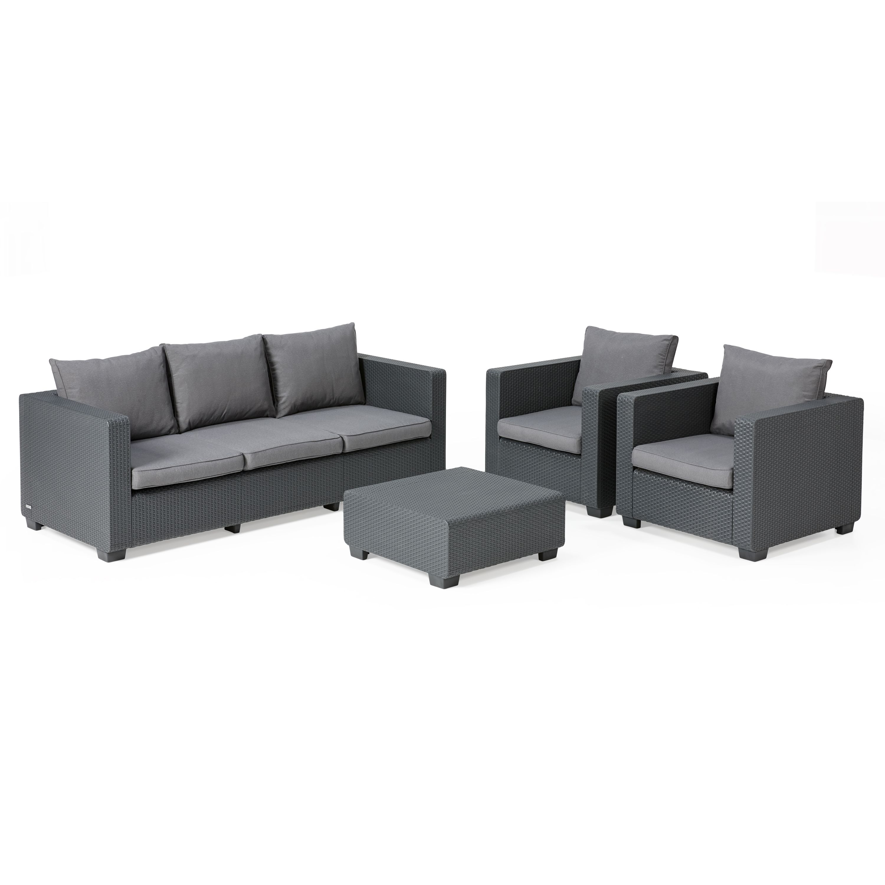 Keter emily 4 seater deals rattan effect sofa set