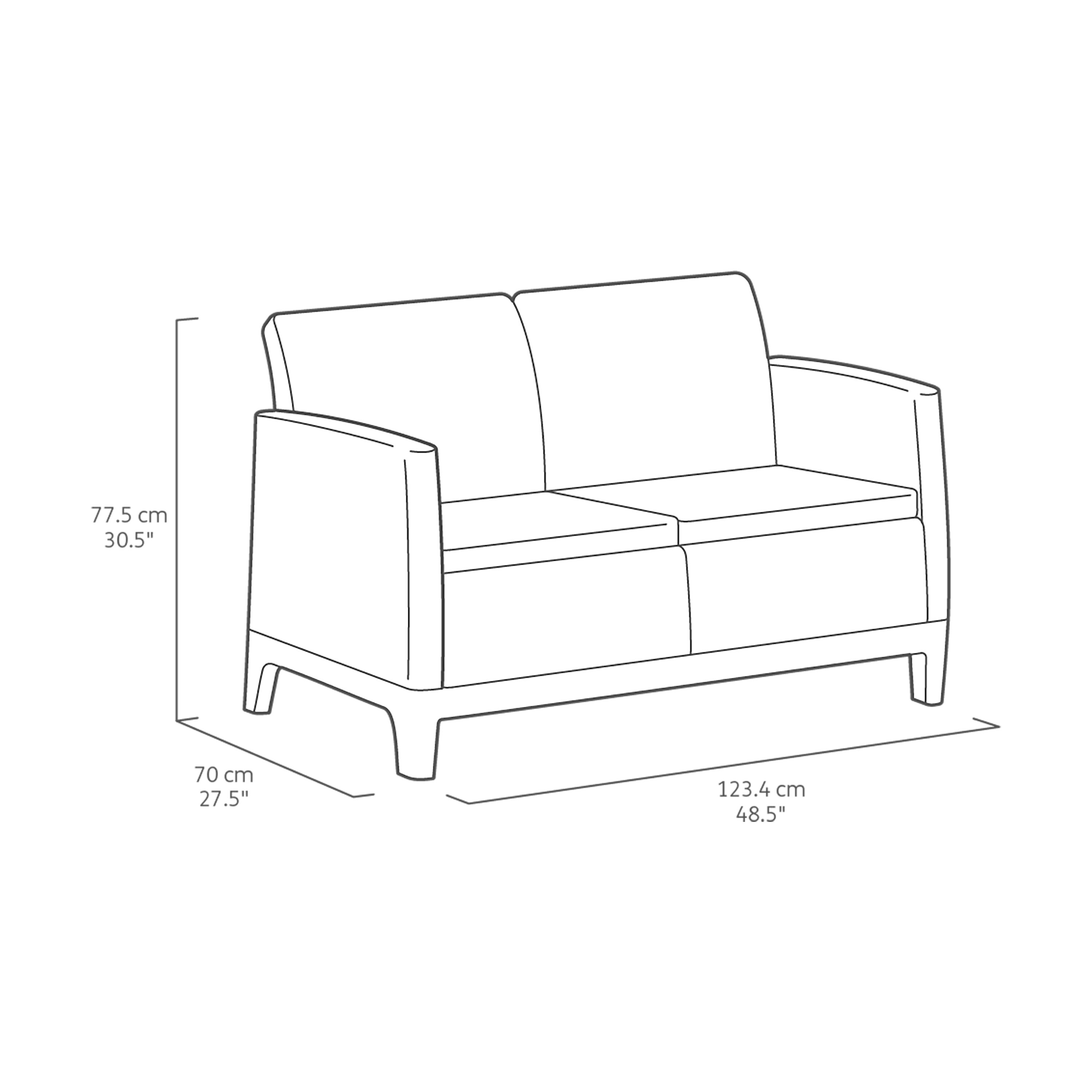 Keter Scandi Pebble Grey 4 seater Coffee set