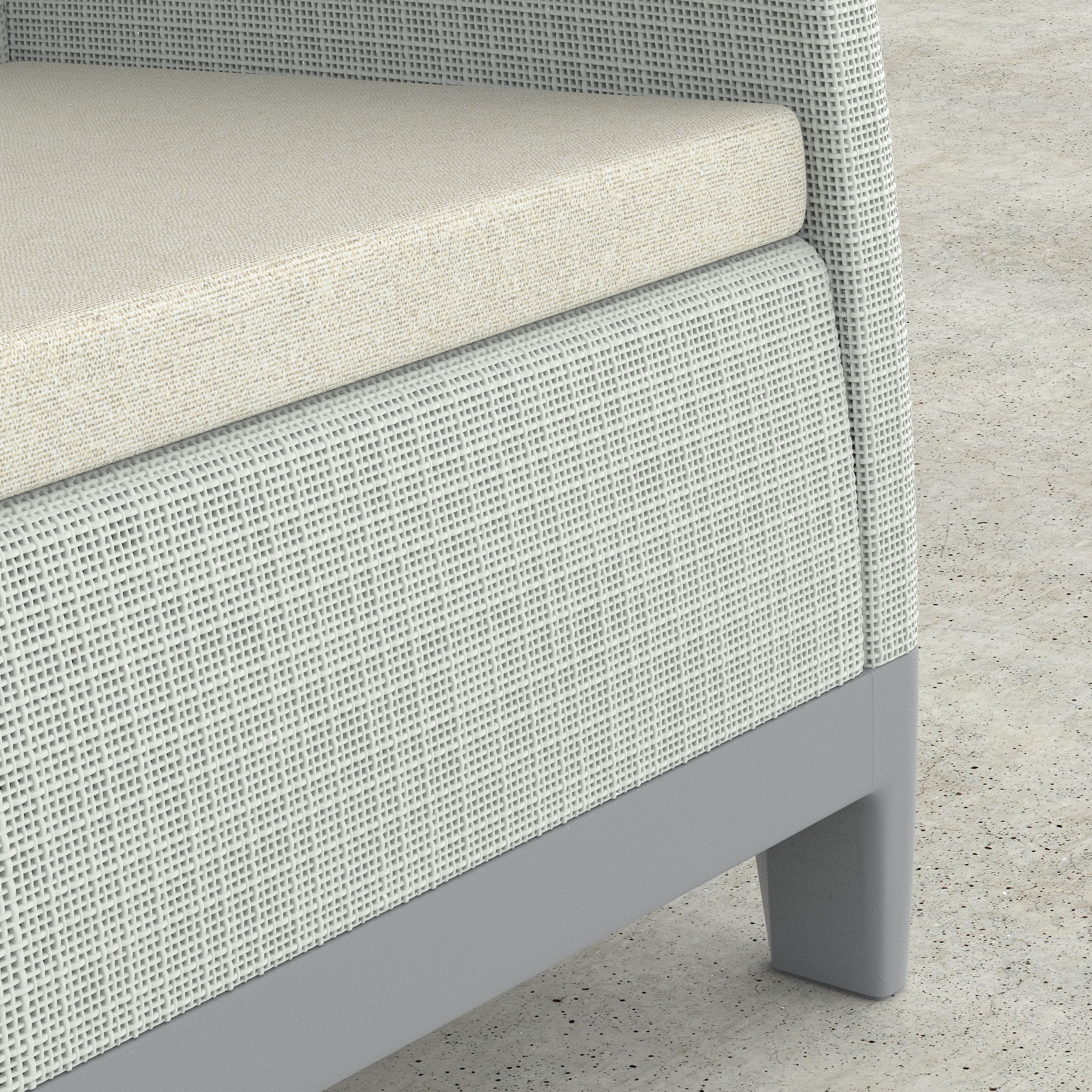 Keter Scandi Pebble Grey 4 seater Coffee set
