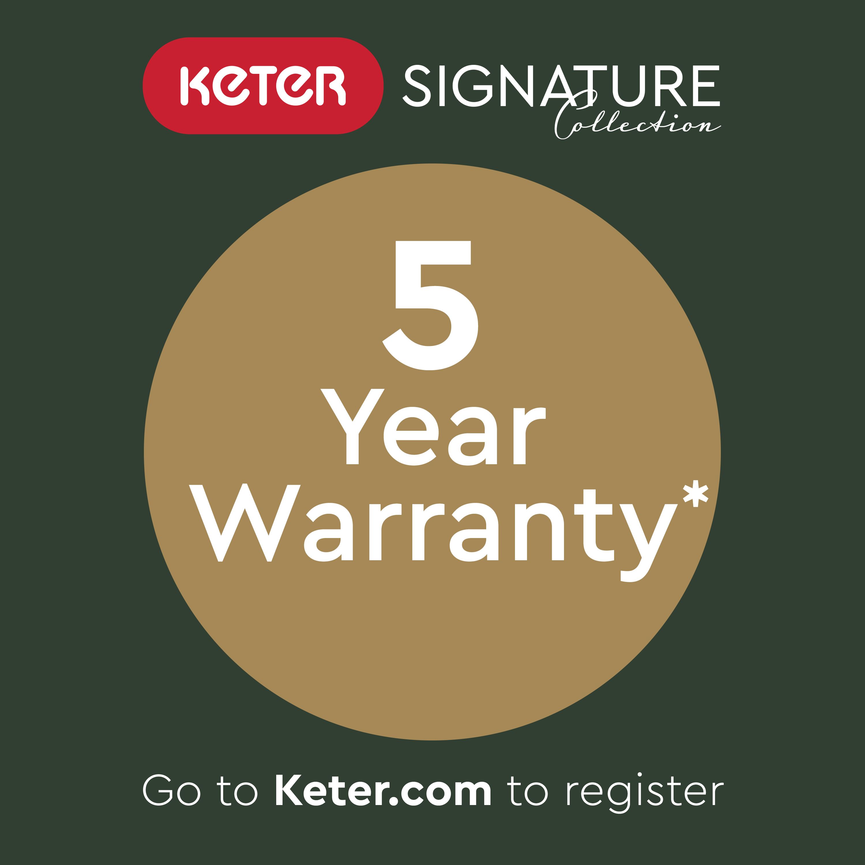Keter Signature Decocoat 757L Resin 5x2ft Garden storage box - Walnut