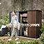 Keter Signature Decocoat Walnut 1400L Pent Garden storage 4x2 ft
