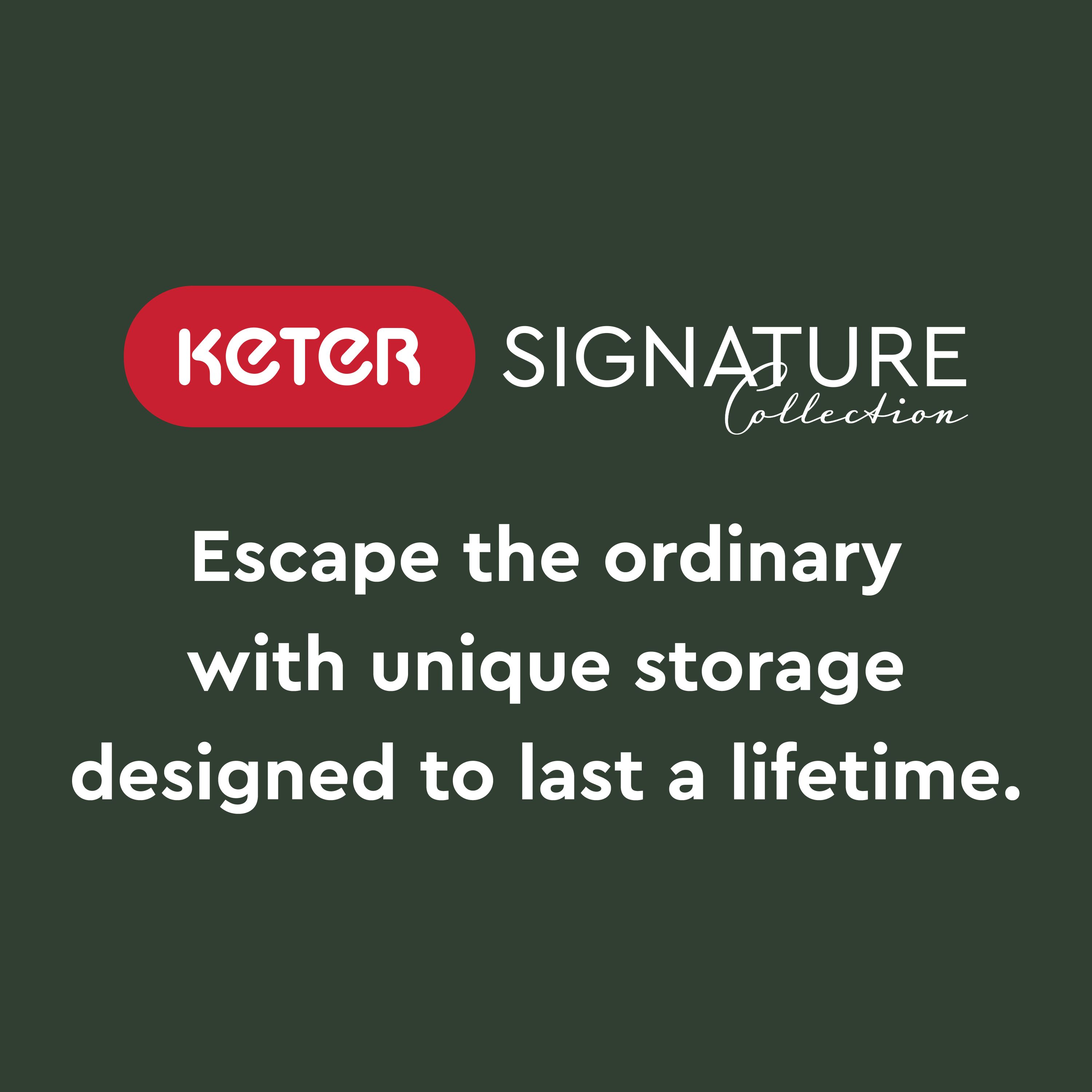 Keter Signature Decocoat Walnut 2020L Pent Garden storage 6x3 ft