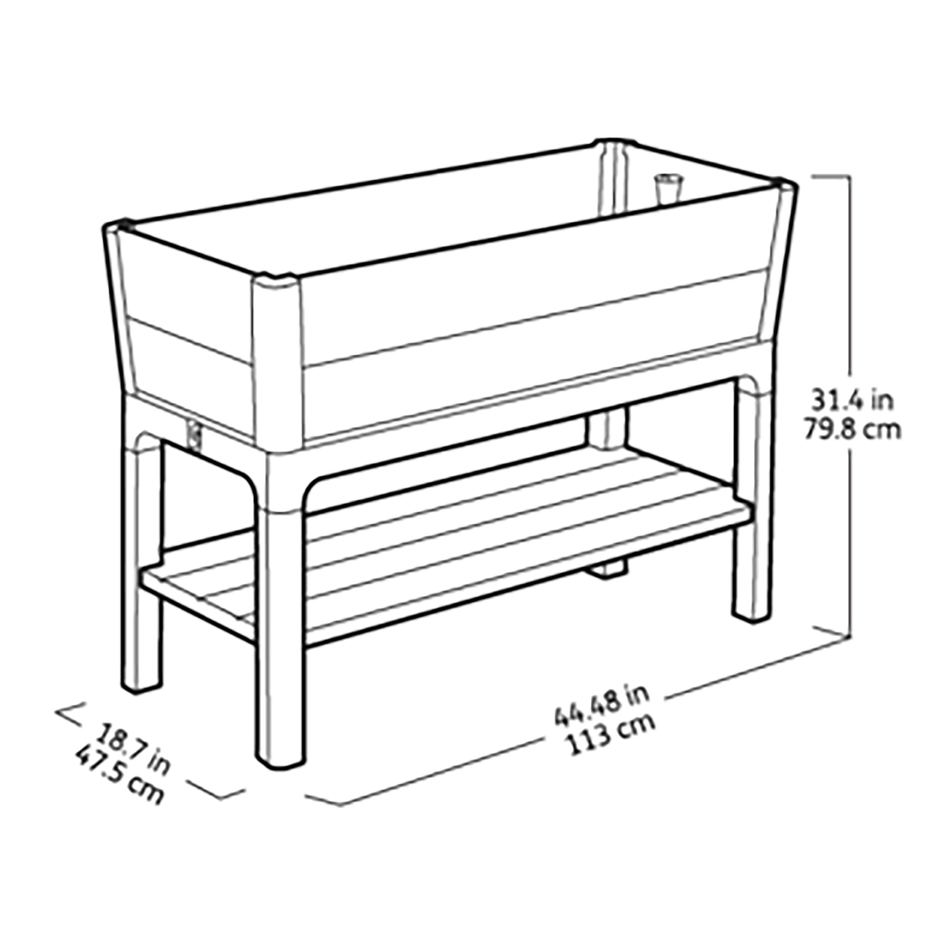 Keter Signature Rectangular Resin Planter(W)113cm
